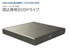 新品 ロジテック DVDドライブ 外付け USB2.0 読込専用ポータブル DVD-ROM ポータブル ドライブ ブラック LDV-PMH8U2NBK DVD-ROM ACアダプタ 付属 読込専用 書き込み不可 PSE認証