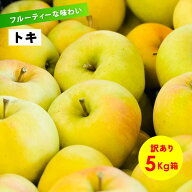 【15%オフクーポン10月10日まで】発送中！「トキ5キロ箱訳あり品」歯応え抜群！フルーティーな香りと沢山…