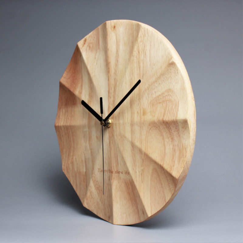 楽天市場】掛け時計 木製 北欧風 インテリア 無垢材 塗装 壁掛け時計
