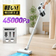 【2段階★最大45000Pa】 掃除機 コードレス 45000Pa吸引力 45分連続稼働 体感0.5kg軽量 HEPAフィルター L…