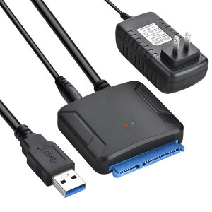 sata usb �ϊ��P�[�u�� 3.5/2.5�C���` SSD HDD SATA USB�ϊ��A�_�v�^�[ SATA3 USB3.0 �ϊ��P�[�u�� �d���A�_�v�^�[�t Windows10/Mac OS �����`�� �ő�6TB UASP�Ή�