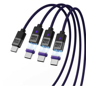 SIKAI CASE 240W �}�O�l�b�gType-C �[�d�P�[�u�� PD3.1�y3�{�Z�b�g/0.5m+1.2m+1.8m+�[�q?3�zUSB-C�Ή� 240W�܂� 5A�[�d �h�o ���C iPhone 15/iPhone 15 Pro/Samsung