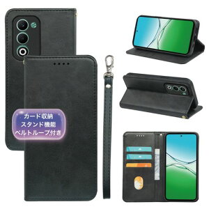iCarez OPPO A5 5G �p �P�[�X �蒠�^ PU���U�[ TPU �ϏՌ� �g�уP�[�X �u���b�N BQC-CKIC-A5