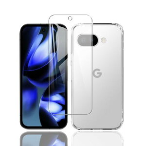 �Ή� Pixel 9A �p�̃K���X�t�B�����y1���K���X�t�B����+1��TPU �V���R�� �P�[�X�z�s�N�Z��9a �t���ی�t�B���� �����ߗ� �C�A�[�� ��U�h�~ Pixel 9A �N���A �V���R�� ���� TPU �P�[�X �����h�~ �c