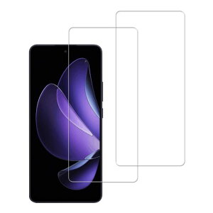 HUAKE ���Y�Ɏq�f�ސ� �Ή� OPPO Reno13 A �p �K���X�t�B����(2��) ���� �K���X �d�x9H �t�� �ی� �t�B����