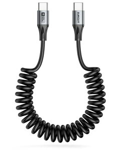 SUNGUY USB Type C �P�[�u�� 0.4M����1M�܂� �L�т� 60W �}���[�d PD�Ή� USB C to USB C �P�[�u�� �L�k���� �^�C�vc �P�[�u�� �R�C���^ Android Auto�Ή� PU�f�� ���ϋv�� iPhone16