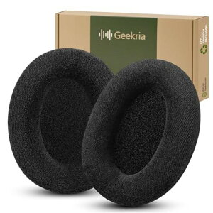 Geekria �C���[�p�b�h Comfort �݊��� �p�b�h �[���n�C�U�[ Sennheiser HD598, HD598SE, HD598CS, HD599 �w�b�h�z���ɑΉ� �C���p�b�h/�C���[�N�b�V����/�C���[�J�b�v �x���A (�u���b�N)