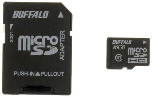 �o�b�t�@���[ Class10 microSDHC�J�[�h SD�ϊ��A�_�v�^�[ 16GB RMSD-16GC10AB