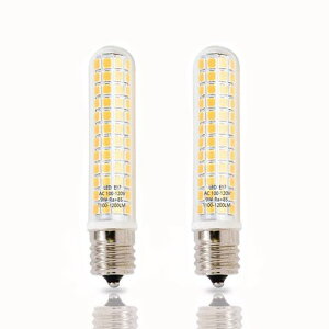 �ŐV��E17 LED�d��, 9W, 1200LM, �����Ή�, E17 ����, 100W�n���Q�������v����,125PCS*2835SMD,AC110V-130V,�d���F3000K,�S�����L�z�� (2����)