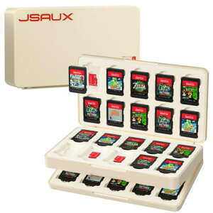 �ySwitch 2�Ή��z JSAUX �Q�[���J�[�h�P�[�X|�Q�[���J�[�h40��+Micro SD40�����[�ESwitch/Lite/OLED�Ή��E�}�O�l�b�g���J�E�n�[�h�V�F�� ���R���[�E���h�~�E�z�R���h�~�E�ϏՌ��E�ی쐫�\�E���g�c