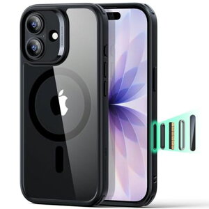 ESR iPhone 17 �P�[�X 3�{�ČRMIL�K�i MagSafe�Ή� �����ӂ���17�p �J�����{�^���t�� 2���㉩�ϖh�~ �N���A�u���b�N