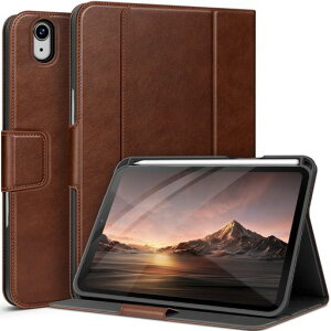 auaua iPad Mini7 �P�[�X (A17 Pro, 2024, ��7����) iPad mini6 �P�[�X (2021, ��6����) 8.3�C���` Pencil�z���_�[�ƃ|�P�b�g�t�� ���p�x�X�^���h �}�O�l�b�g�J�� �I�[�g�X���[�v�Ή� (�u���E��)