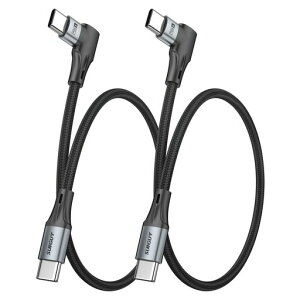 SUNGUY L�� USB C to USB C �P�[�u�� 0.3M �y2�{�Z�b�g�z���P�[�X�Ή� 60W PD�}���[�d ���|�[�g �^�C�vc�P�[�u�� �Z�� USB2.0�f�[�^�]�� Android Auto/Carplay�Ή� ���ϋv�i�C�����҂�