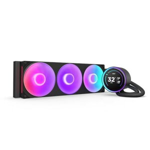 NZXT Kraken Elite 360 RGB v2 Black �ȈՐ���CPU�N�[���[ RL-KR36E-B2 FN2386
