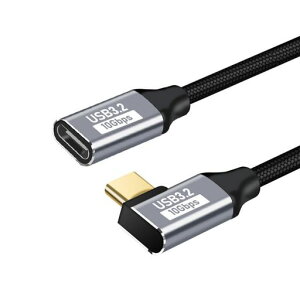 USB Type C �����P�[�u�� L���^ �����R�[�h PD�Ή� 100W/5A �}���[�d USB3.2 Gen2(10Gbps) �����f�[�^�]��