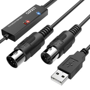 MIDI�P�[�u�� USB �C���^�[�t�F�[�X �P�[�u�� �L�[�{�[�h 5PIN-DIN LEKATO �d�q�y���PC �ȒP�ڑ� �ϊ��P�[�u�� ���`������ 1.98M (USB)