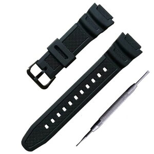 ���o�[ �E�H�b�` �o���h PU �X�g���b�v �r���v�x���g �R���p�`�u�� For Casio AQ-S810W SGW-300H MRW-200H AE-1000W W-S200H W-735H AEQ-110W �ɓK������ (�u���b�N(������))
