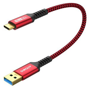 SUNGUY USB Type C �P�[�u�� 0.3M USB3.1 Gen2 10Gbps�f�[�^�]�� �^�C�v c �����[�d USB-A to USB-C �Z�� 30cm �����b�L�R�l�N�^ Android Auto�Ή� �i�C�����҂� ���ϋv��