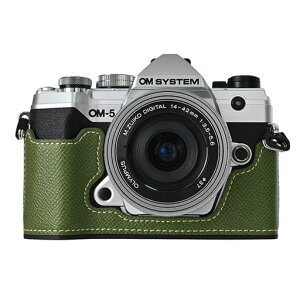 Rieibi PU���U�[�n�[�t�P�[�X�A�I�����p�X OM-5/�I�����p�X OM-D E-M5 Mark III �J�����P�[�X�p�A�I�����p�X OM �V�X�e�� OM-5/E-M5 Mark III �P�[�X�p�ی�P�[�X