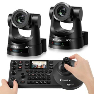 FoMaKo NDI|HX3 PTZ�J�����E�R���g���[���[�Z�b�g 20�{���w�Y�[�� HDMI/3G-SDI/IP�o�� AI�����ǔ� POE|BN202