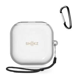 Shokz OpenFit 2+/ OpenFit 2 �p �P�[�X �S�ʕی�J�o�[ �V���R���P�[�X �w�b�h�t�H���t�b�N �X�g���b�v�yHUKWIMO�z �J���r�i�t�� �ϏՌ� �h�� �h�o �����[�d�\ �S�ʕی� �L�Y�h�~ [�N���A ����]