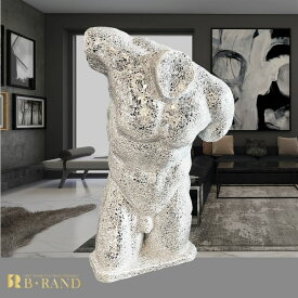 オブジェ 高さ76cm おしゃれ キラキラ かっこいい かわいい 人体 大型 大きい 男性 人形 彫像 マネキン インテリア 置物 レストラン オフィス リビング 玄関 ラウンジ キャバクラ ホスト サロン プレゼント お祝い ギフト アスクイン ASK IN ブ・ランド BRAND EX人体トルソー