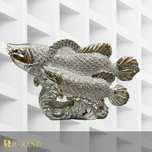 オブジェ 置物 魚 鯉 錦鯉 シルバー おしゃれ かっこいい キラキラ モダン インテリア ディスプレイ インテリア小物 雑貨 小物 オフィス バー カフェ 装飾 誕生日 プレゼント お祝い ギフト