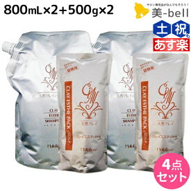 【4/20限定ポイント2倍】モルトベーネ クレイエステ シャンプー 800mL ×2個 + パック 500g ×2個 詰め替え セット / 【送料無料】 美容室 サロン専売品 美容院 ヘアケア おすすめ品 moltobene スカルプケア スキャルプケア 頭皮ケア 保湿 ヘア トリ