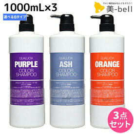 ★最大2,000円OFFクーポン配布中★フィヨーレ クオルシア カラーシャンプー 1000mL ×3個 《アッシュ・オレンジ・ピンク・パープル・ブラウン・ベージュ》 選べるセット / 【送料無料】 美容室 サロン専売品 美容院 ヘアケア カラーケア 褪色防止