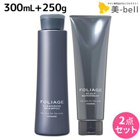 【4/20限定ポイント2倍】ナカノ フォリッジ メンズシリーズ クレンジングシャンプー 300mL + スキャルプリペアメント 250g セット