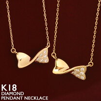 楽天市場】18k ネックレス（モチーフリボン）（レディースジュエリー 
