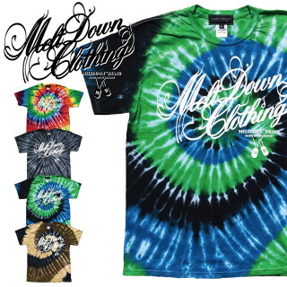 MELTDOWN(メルトダウン)TシャツSCRIPTTIEDYES/STEE(MD17FW-SS01)メンズファッションヒップホップダンスB系ストリート系タイダイスクリプトロゴ