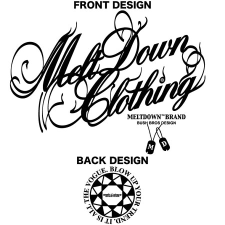 MELTDOWN(メルトダウン)TシャツSCRIPTS/STEE(MD18SS-SS01)メンズファッションヒップホップダンスB系ストリート系スクリプトロゴラインストーンジルコニア大きいサイズ3XL4L