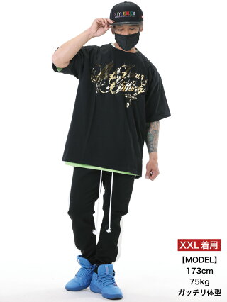 MELTDOWN(メルトダウン)TシャツFOILSCRIPTS/STEE(MD18SS-SS02)メンズファッションヒップホップダンスB系ストリート系スクリプトロゴ箔ゴールドシルバーラインストーンジルコニア大きいサイズ3XL4L
