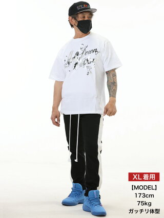 MELTDOWN(メルトダウン)TシャツFOILSCRIPTS/STEE(MD18SS-SS02)メンズファッションヒップホップダンスB系ストリート系スクリプトロゴ箔ゴールドシルバーラインストーンジルコニア大きいサイズ3XL4L