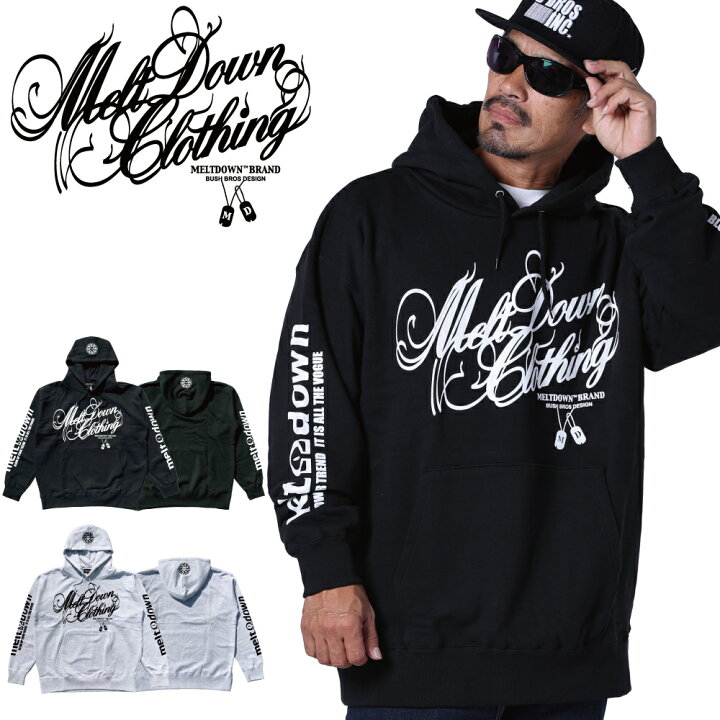 楽天市場】MELTDOWN(メルトダウン) スウェットパーカー SCRIPT HOOD 