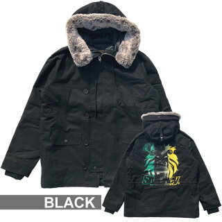 STYLEKEY(スタイルキー)フライトジャケットREIGNINGKINGN3BJACKET(SK18HO-JK01)アウターミリタリージャケットロング丈ライオンレゲエジャマイカンカラーロゴメンズファッションヒップホップB系ダンスストリート系大きいサイズ2L3LXLXXL