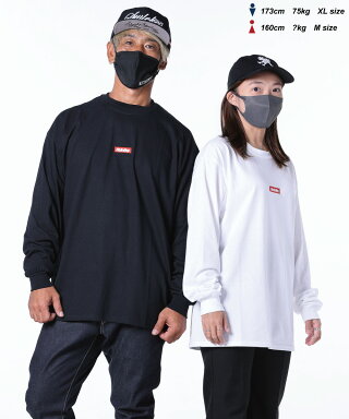 STYLEKEY(スタイルキー)長袖TシャツSMARTBOXL/STEE(SK18HO-LS01)ヒップホップB系ストリート系ロンTロングスリーブロゴボックスロゴ刺繍ワンポイントシンプル大きいサイズビッグサイズ3L4LXXLXXXL