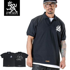 STYLEKEY スタイルキー ポロシャツ POISONING 鹿の子 S/S POLO(SK20SU-PL02) メンズファッション ヒップホップ ダンス B系 HIPHOP ストリート系 カノコ 半袖 ポロ ロゴ 立体刺繍 バックプリント 注射器 大きいサイズ お父さん 父の日 プレゼント ゴルフ スポーツ GOLF ウェア