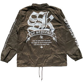 STYLEKEY(スタイルキー) コーチジャケット ASSERTION COACH JACKET(SK22FW-JK01) ロゴ ペイズリー柄 エンブレム バックプリント 袖プリント アウター ブルゾン ジャンパー メンズファッション ストリート系 ヒップホップ B系 バイカー ロック