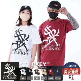 STYLEKEY(スタイルキー) 半袖Tシャツ ROYAL LOGO S/S TEE(SK23SU-SS03) メンズ ユニセックス レディース ファッション 男女兼用 ヒップホップ B系 ストリート系 ロック バンド 定番 ロイヤル ロゴ 白黒 モノトーン プリント 大きいサイズ ビッグサイズ 3L 4L 5L 3XL 4XL