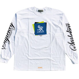 STYLEKEY(スタイルキー) 長袖Tシャツ ORIGAMI L/S TEE(SK23FW-LS06) ボックス ロゴ 折り紙 メンズ カラフル レディース ファッション ストリート系 ヒップホップ B系 レゲエ ロック バンド ロンT ロングスリーブ 長T バックプリント 袖プリント 大きいサイズ