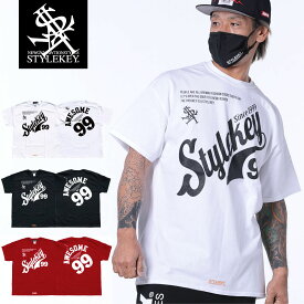 STYLEKEY スタイルキー 半袖Tシャツ AWESOME S/S TEE(SK23SP-SS05) ナンバリング 99 スポーツ スポーティー バックプリント ユニフォーム ロゴ メンズ ファッション ヒップホップ B系 ストリート系 レゲエ スケーター ダンサー ロック バンド 大きいサイズ