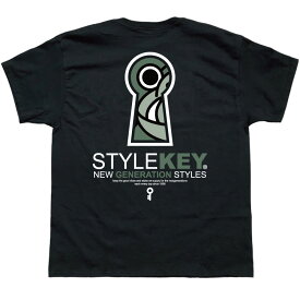 【SALE 33%OFF】STYLEKEY スタイルキー 半袖Tシャツ KEYHOLE S/S TEE(SK23SU-SS08) 鍵穴 南京錠 キャラクター キーホール ドラちゃん ロゴ バックプリント メンズ ファッション ヒップホップ B系 ストリート系 レゲエ スケーター バイカー DJ ロック バンド 大きいサイズ