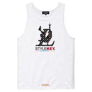 STYLEKEY �X�^�C���L�[ �^���N�g�b�v TECHNIQUE TANK TOP(SK23SU-TT02) ���S �}�[�N �}���` ���m�O���� �J���t�� �q�b�v�z�b�v B�n �X�g���[�g�n ���Q�G �X�P�[�^�[ �_���T�[ ���b�N �o���h �m�[�X���[�u 