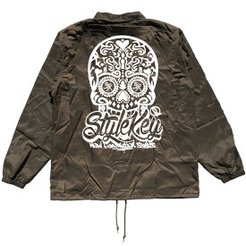 【SALE 33%OFF】STYLEKEY(スタイルキー) コーチジャケット SKULL PIERROT COACH JACKET(SK24FW-JK03) スカル ピエロ メキシカン ドクロ ロゴ バックプリント アウター ブルゾン ライトアウター ジャンパー メンズ ファッション ストリート系 ヒップホップ B系 バイカー
