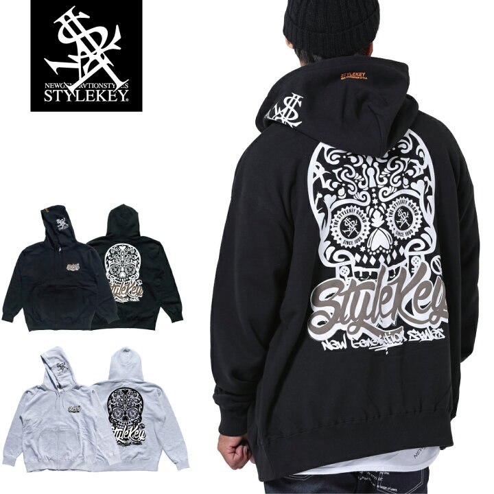 楽天市場】STYLEKEY(スタイルキー) ジップスウェットパーカー SKULL 