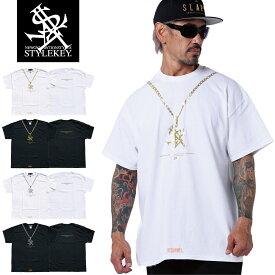 STYLEKEY スタイルキー 半袖Tシャツ JEWELLERY S/S TEE(SK24SU-SS05) ロイヤル ロゴ ヘッド ネックレス ジュエリー ゴールド シルバー 金 銀 箔 バックプリント メンズ レディース ファッション ストリート系 B系 ヒップホップ レゲエ ワンポイント