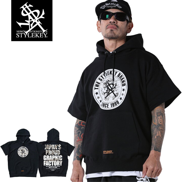 楽天市場】【SALE】STYLEKEY スタイルキー 半袖スウェットパーカー 