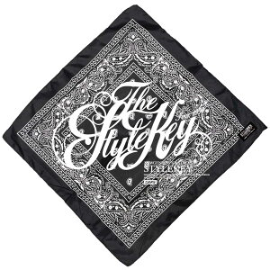 STYLEKEY(�X�^�C���L�[) �o���_�i SCRIPT PAISLEY BANDANA(SK26C1-BND01) �y�C�Y���[�� �y�[�Y���[�� �� �X�N���v�g ���S ���b�` �X�q �h�D�[���O �^�[�o�� ���� �O�b�Y �v�����g �����|�C���g �X�g���[�g